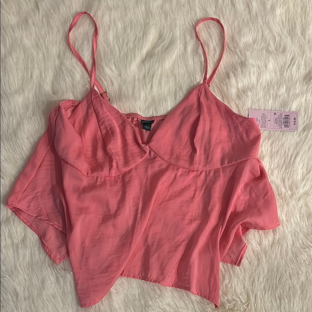 Wild Fable Pink Asymmetrical Spaghetti Strap Camisole